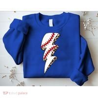 Leopard Baseball Lightning Bolt Baseball Mom Game Day Meaningful Gift Sweatshirt thumb 2