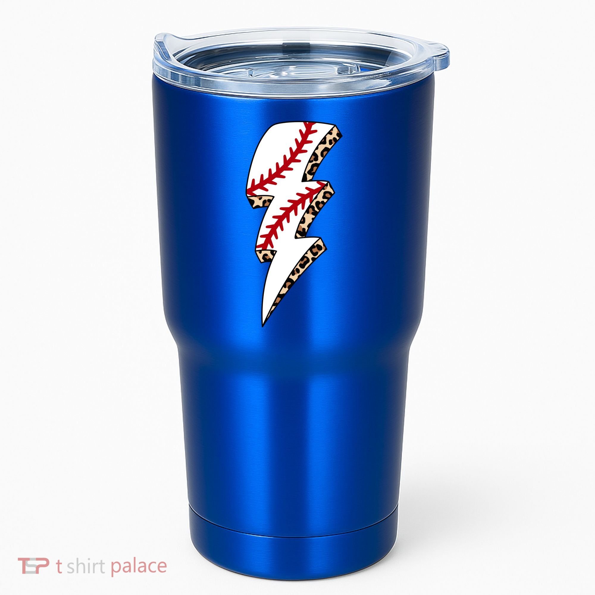 Leopard Baseball Lightning Bolt Baseball Mom Game Day Meaningful Gift Tumbler
