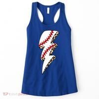 Leopard Baseball Lightning Bolt Baseball Mom Game Day Meaningful Gift Women's Tank Top thumb 0