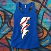 Leopard Baseball Lightning Bolt Baseball Mom Game Day Meaningful Gift Women's Tank Top thumb 3