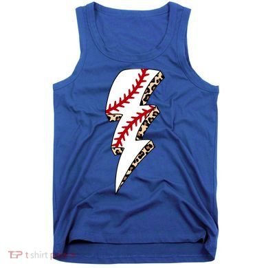 Leopard Baseball Lightning Bolt Baseball Mom Game Day Meaningful Gift Tank Top