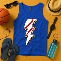 Leopard Baseball Lightning Bolt Baseball Mom Game Day Meaningful Gift Tank Top thumb 4