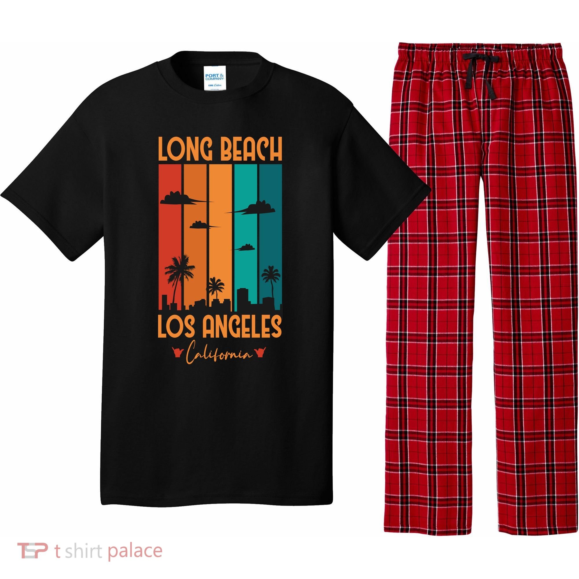 Long Beach Los Angeles California Pajama Set