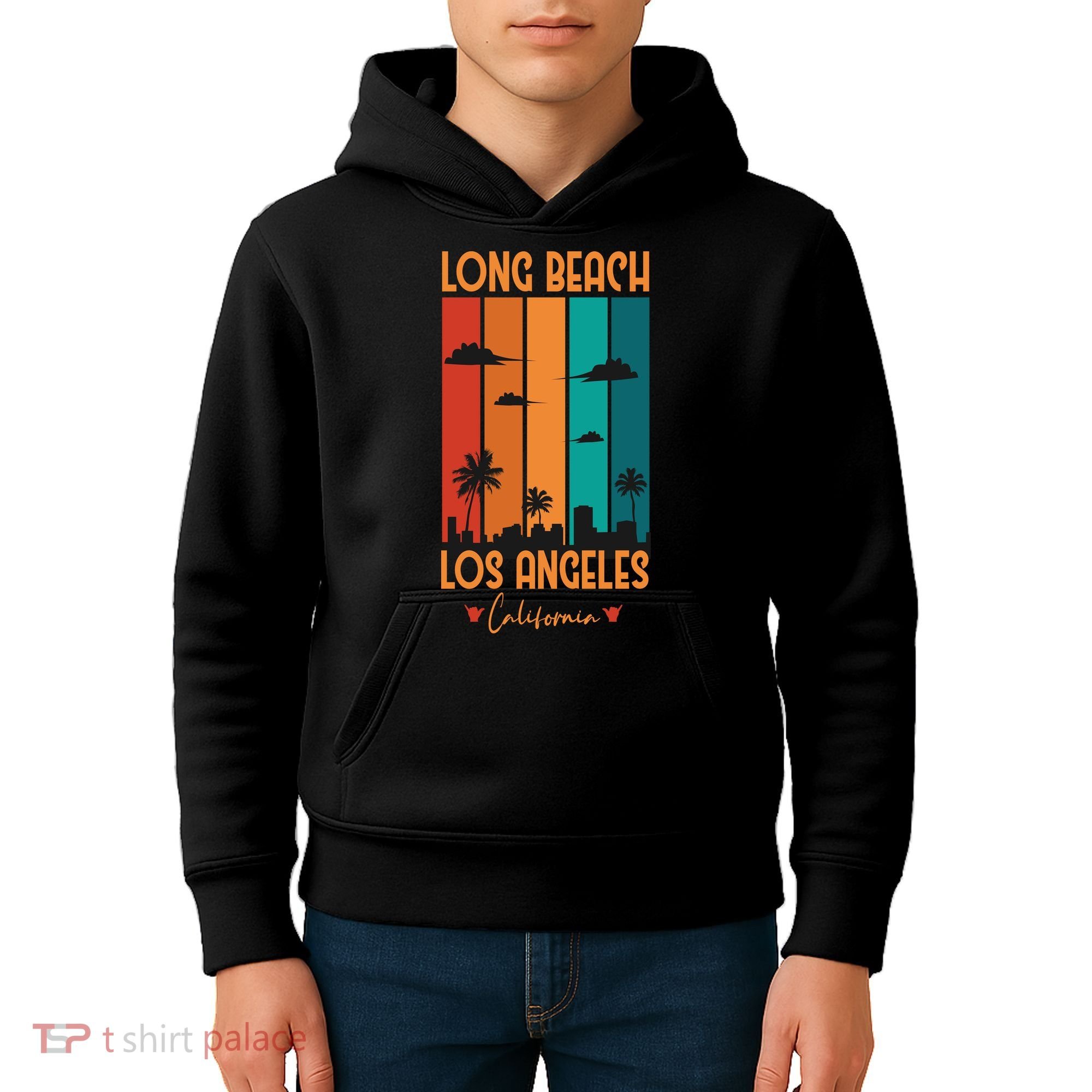 Long Beach Los Angeles California Kids Hoodie