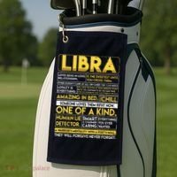 Libra Best Libra Horoscope Funny Golf Towel thumb 2
