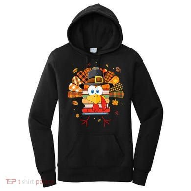 Librarian Book Lover Reader Funny Turkey Thanksgiving Fall Women's Hoodie