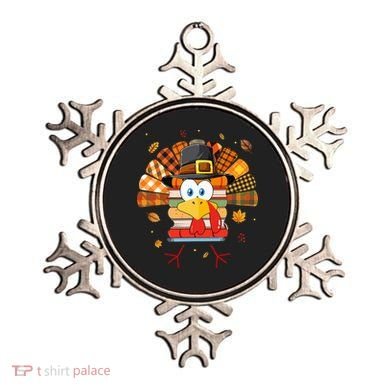 Librarian Book Lover Reader Funny Turkey Thanksgiving Fall Ornament