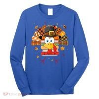 Librarian Book Lover Reader Funny Turkey Thanksgiving Fall Long Sleeve Shirt thumb 0