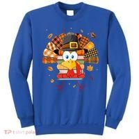 Librarian Book Lover Reader Funny Turkey Thanksgiving Fall Sweatshirt thumb 0
