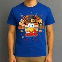 Librarian Book Lover Reader Funny Turkey Thanksgiving Fall T-Shirt thumb 3