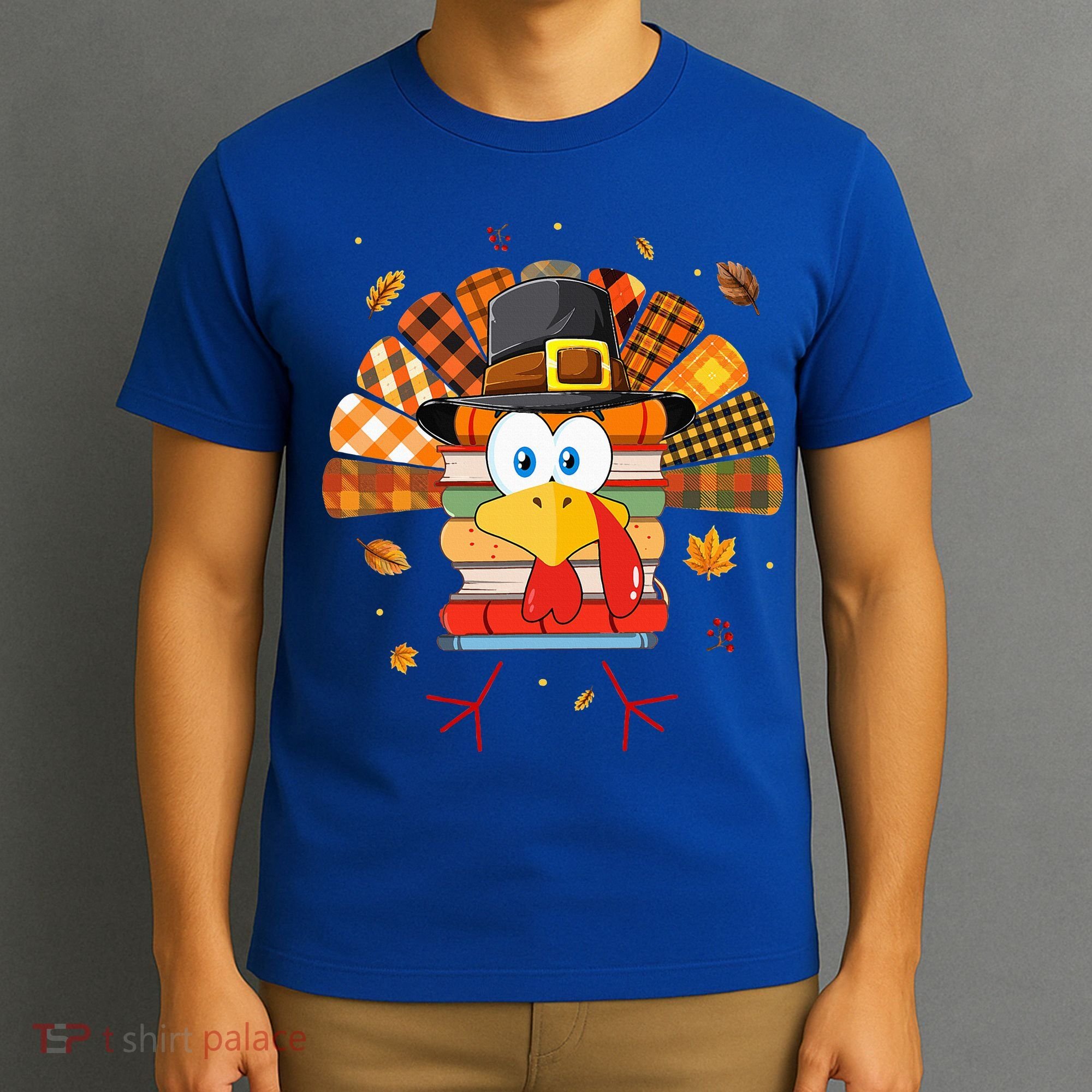 Librarian Book Lover Reader Funny Turkey Thanksgiving Fall T-Shirt