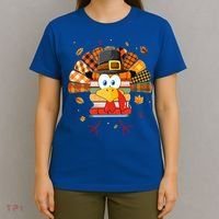 Librarian Book Lover Reader Funny Turkey Thanksgiving Fall T-Shirt thumb 4