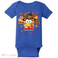 Librarian Book Lover Reader Funny Turkey Thanksgiving Fall Baby Bodysuit thumb 0