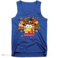 Librarian Book Lover Reader Funny Turkey Thanksgiving Fall Tank Top thumb 0