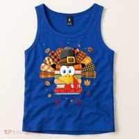 Librarian Book Lover Reader Funny Turkey Thanksgiving Fall Tank Top thumb 2