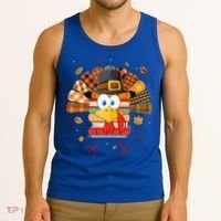 Librarian Book Lover Reader Funny Turkey Thanksgiving Fall Tank Top thumb 3