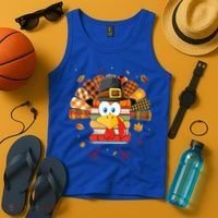 Librarian Book Lover Reader Funny Turkey Thanksgiving Fall Tank Top thumb 4