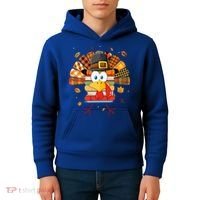 Librarian Book Lover Reader Funny Turkey Thanksgiving Fall Kids Hoodie thumb 4