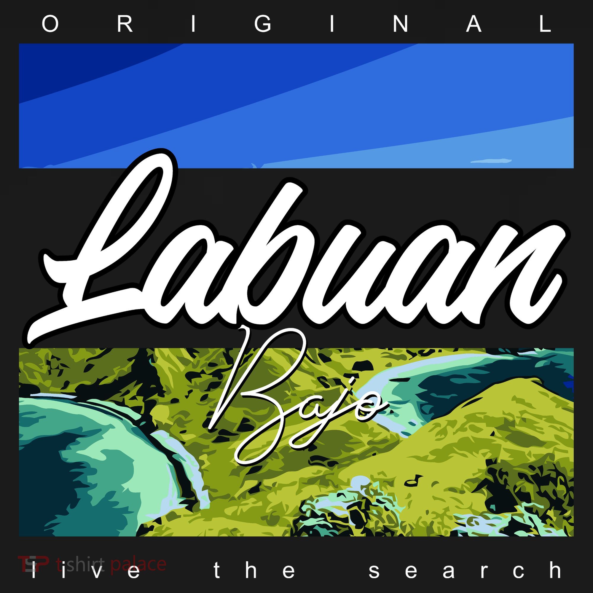 Labuan Bajo Live The Search USA-Made Doggie Bandana