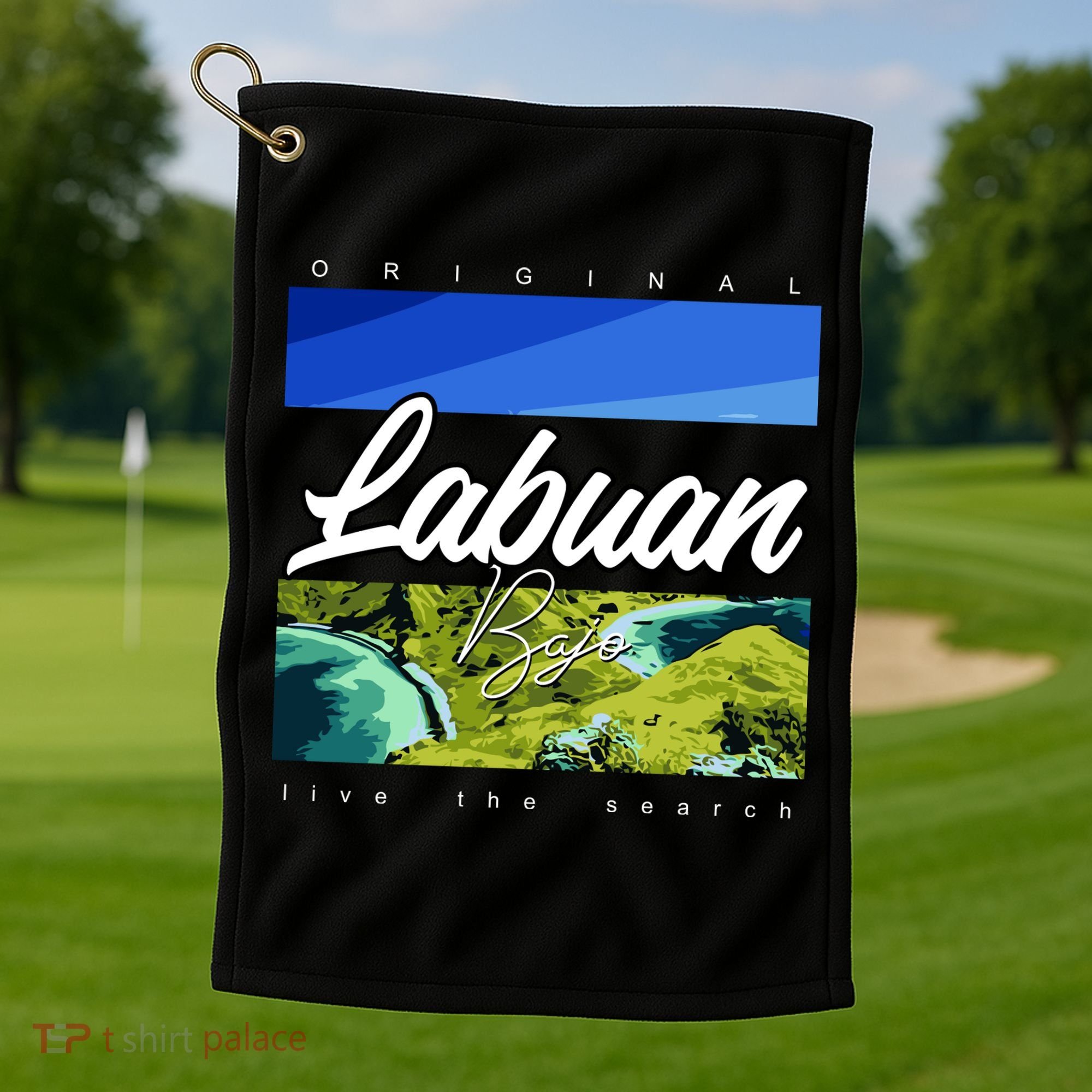 Labuan Bajo Live The Search Golf Towel