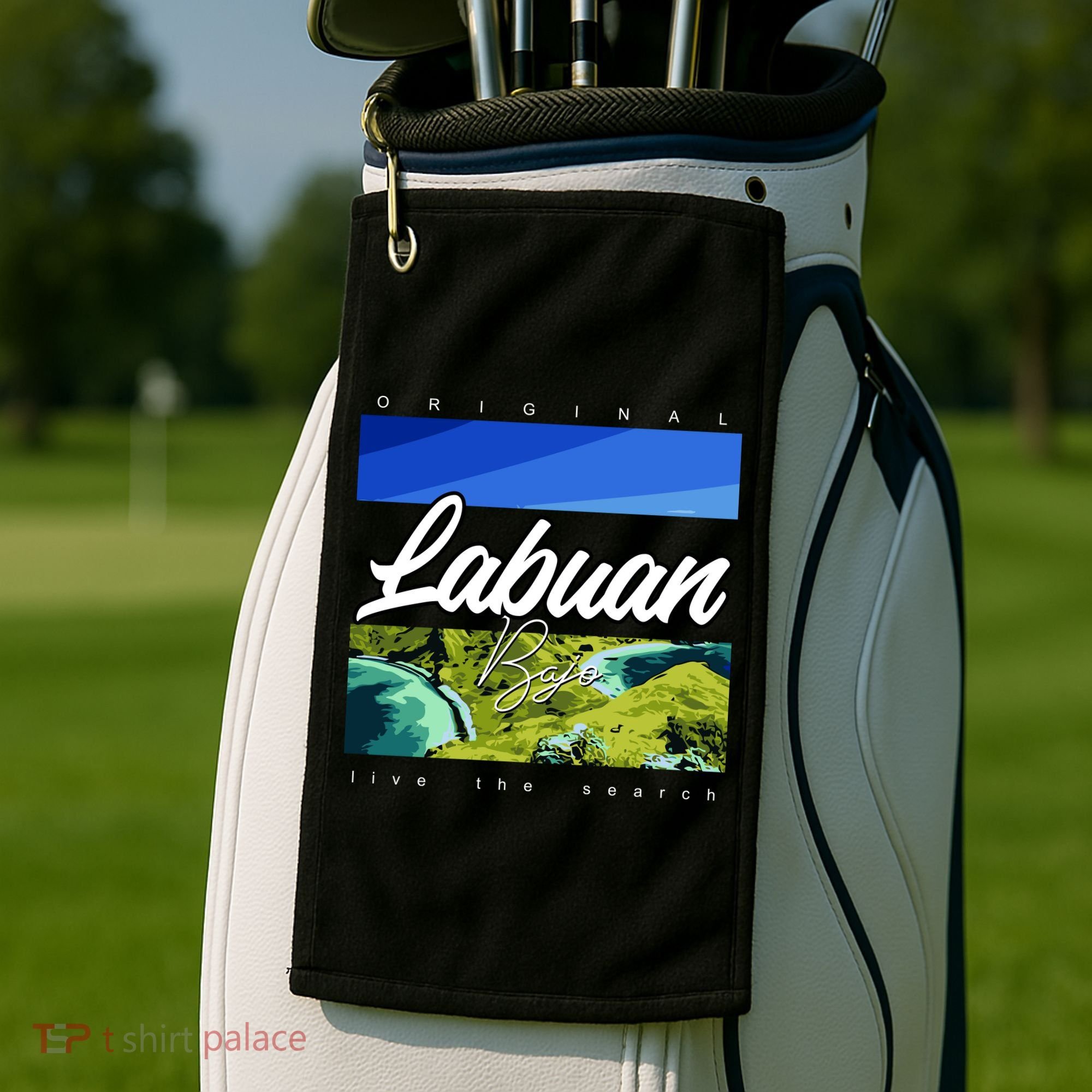 Labuan Bajo Live The Search Golf Towel