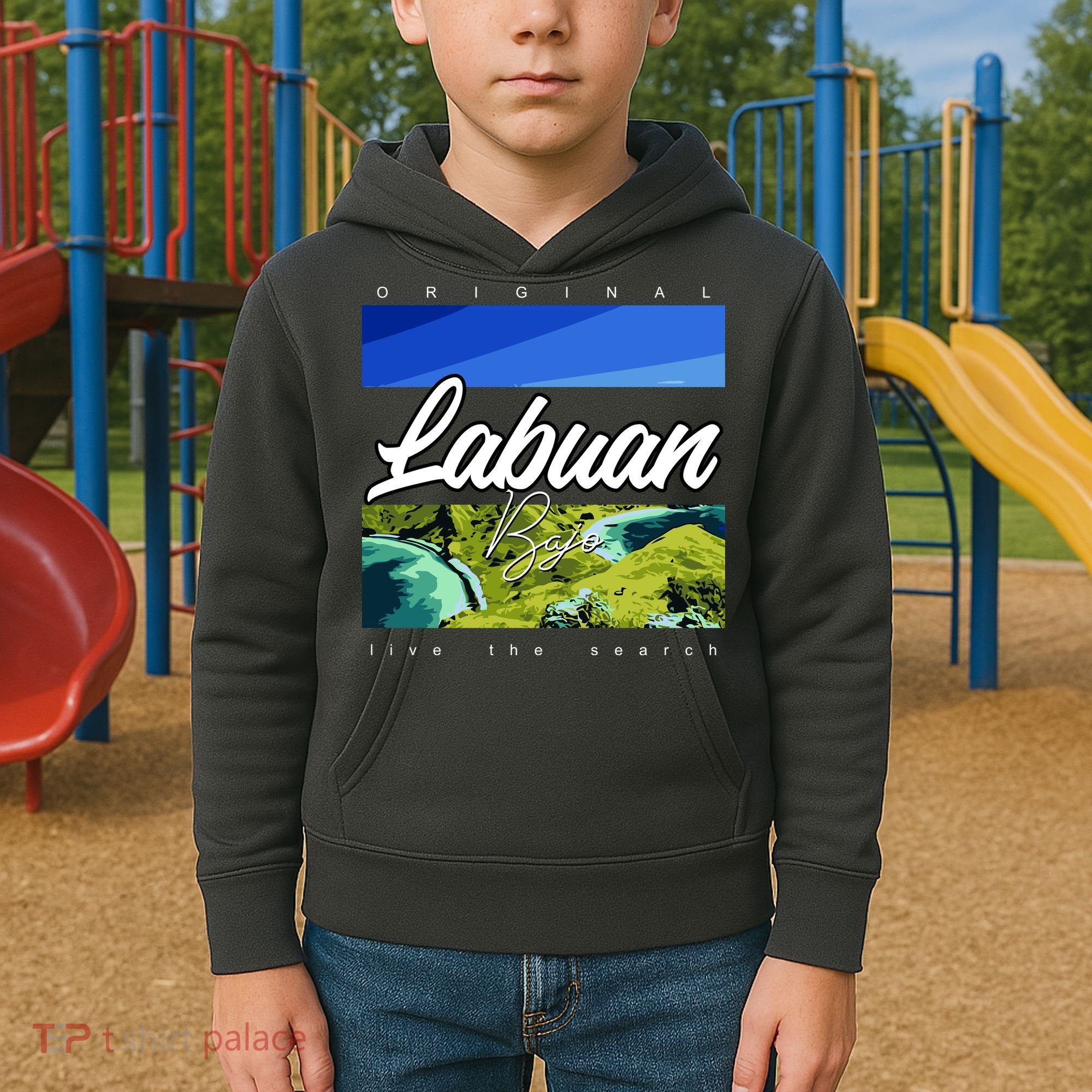 Labuan Bajo Live The Search Kids Hoodie