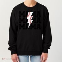 Lightning Bolt Mama Softball Baseball Sport Mom Mother's Day  Women's Sweatshirt thumb 0