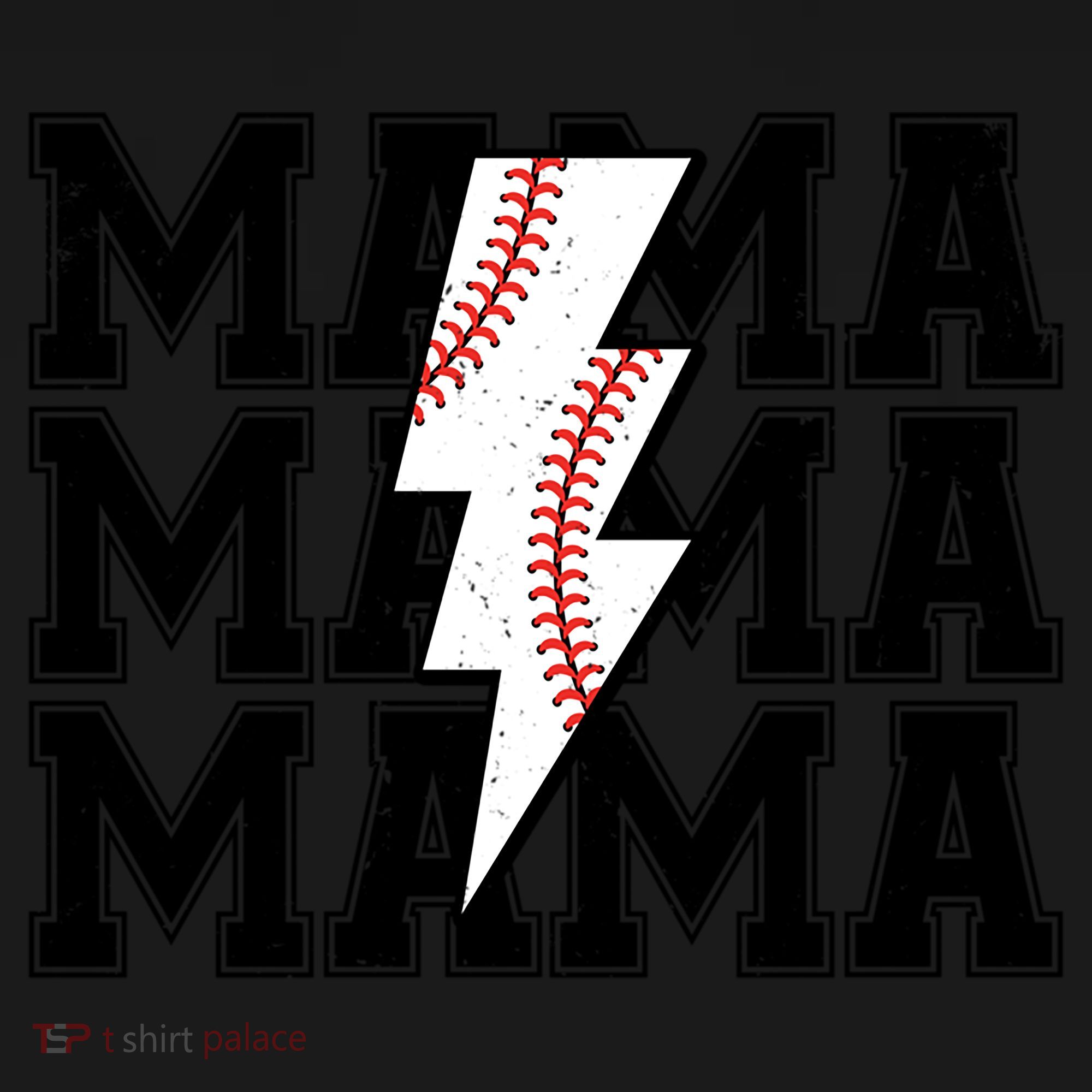 Lightning Bolt Mama Softball Baseball Sport Mom Mother's Day  Coaster