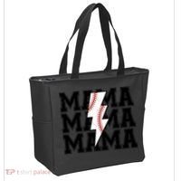 Lightning Bolt Mama Softball Baseball Sport Mom Mother's Day  Tote Bag thumb 2