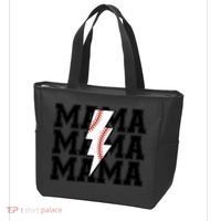 Lightning Bolt Mama Softball Baseball Sport Mom Mother's Day  Tote Bag thumb 3