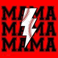 Lightning Bolt Mama Softball Baseball Sport Mom Mother's Day  Santa Hat thumb 1