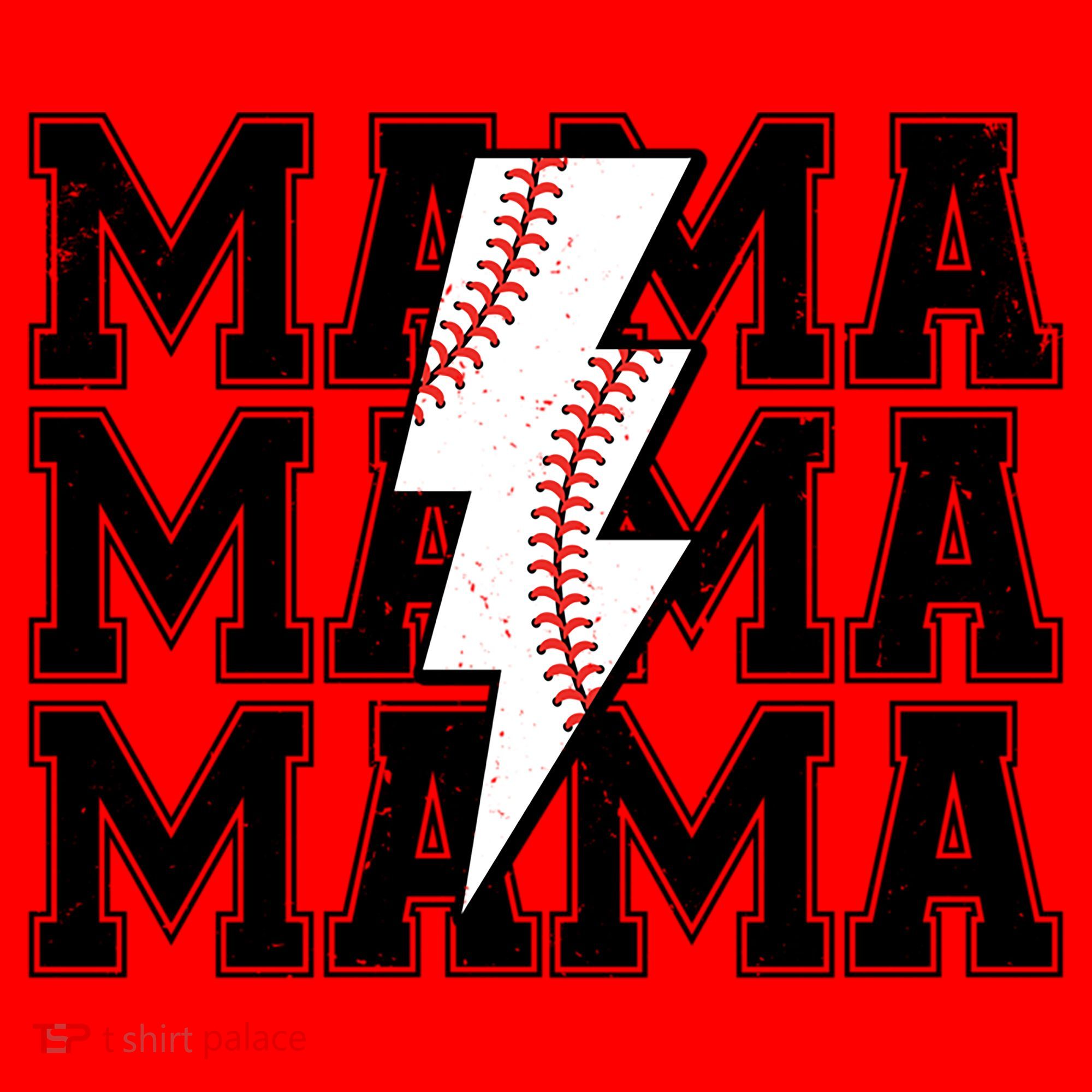 Lightning Bolt Mama Softball Baseball Sport Mom Mother's Day  Santa Hat