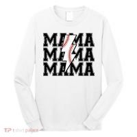 Lightning Bolt Mama Softball Baseball Sport Mom Mother's Day  Long Sleeve Shirt thumb 0