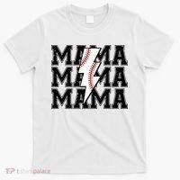 Lightning Bolt Mama Softball Baseball Sport Mom Mother's Day  T-Shirt thumb 0