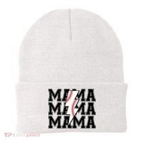 Lightning Bolt Mama Softball Baseball Sport Mom Mother's Day  Beanie thumb 0