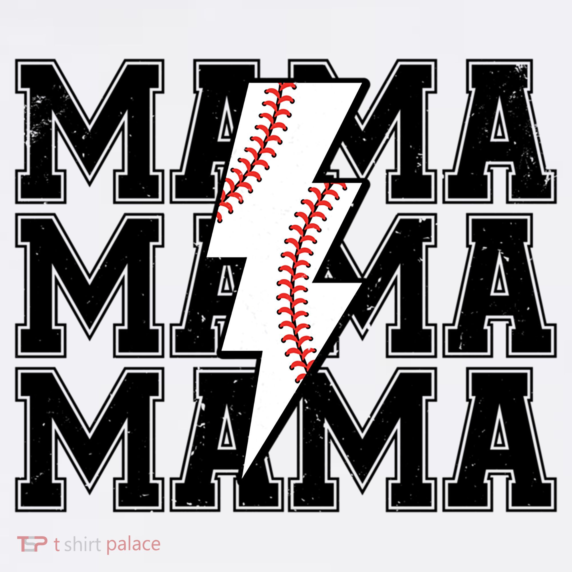 Lightning Bolt Mama Softball Baseball Sport Mom Mother's Day  Women's Hoodie