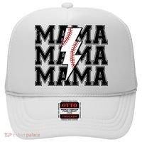 Lightning Bolt Mama Softball Baseball Sport Mom Mother's Day  Hat thumb 0