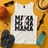 Lightning Bolt Mama Softball Baseball Sport Mom Mother's Day  Tank Top thumb 4