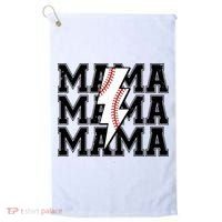 Lightning Bolt Mama Softball Baseball Sport Mom Mother's Day  Golf Towel thumb 0