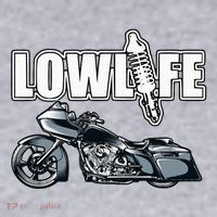 Lowlife Bagger Motorcycle . Chicano Vicla Lowrider Bikes Women's Sweatshirt thumb 2