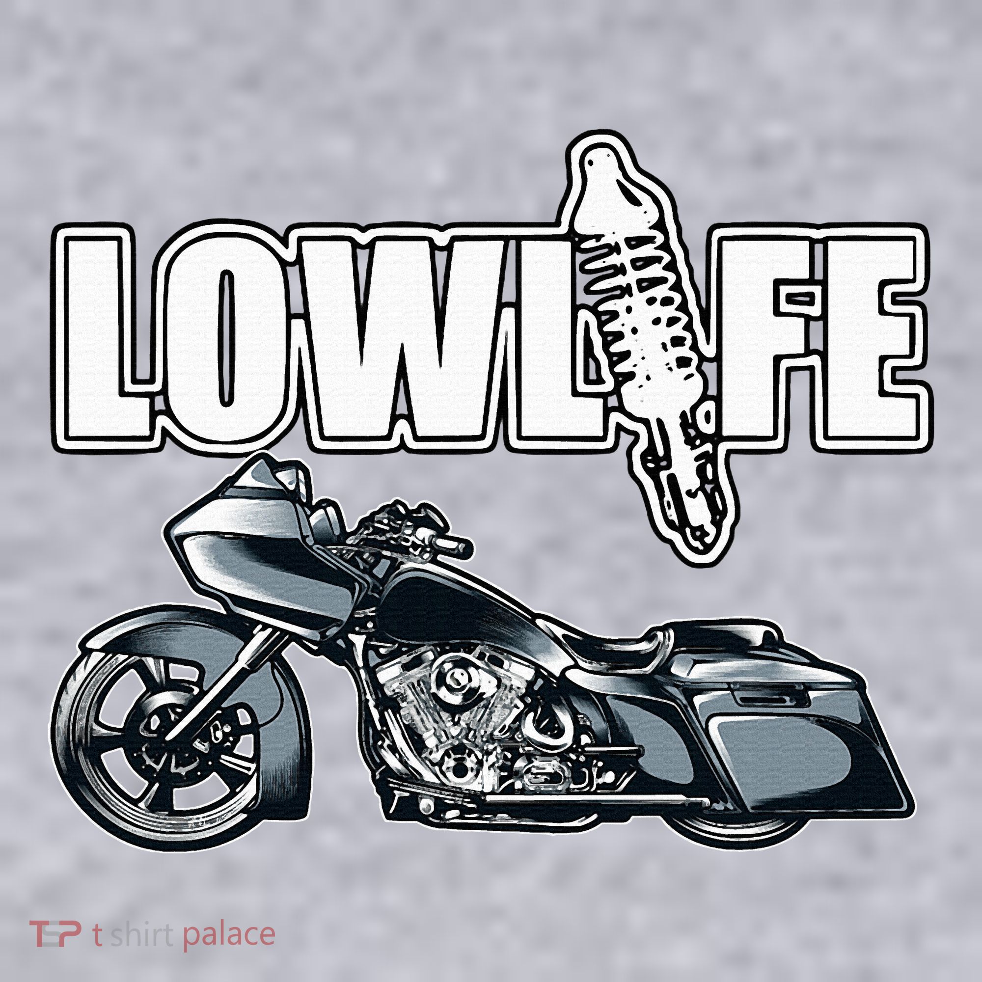 Lowlife Bagger Motorcycle . Chicano Vicla Lowrider Bikes Women's Sweatshirt