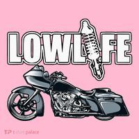 Lowlife Bagger Motorcycle . Chicano Vicla Lowrider Bikes Mousepad thumb 1
