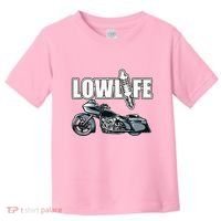 Lowlife Bagger Motorcycle . Chicano Vicla Lowrider Bikes Toddler T-Shirt thumb 0