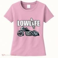 Lowlife Bagger Motorcycle . Chicano Vicla Lowrider Bikes Women's T-Shirt thumb 0