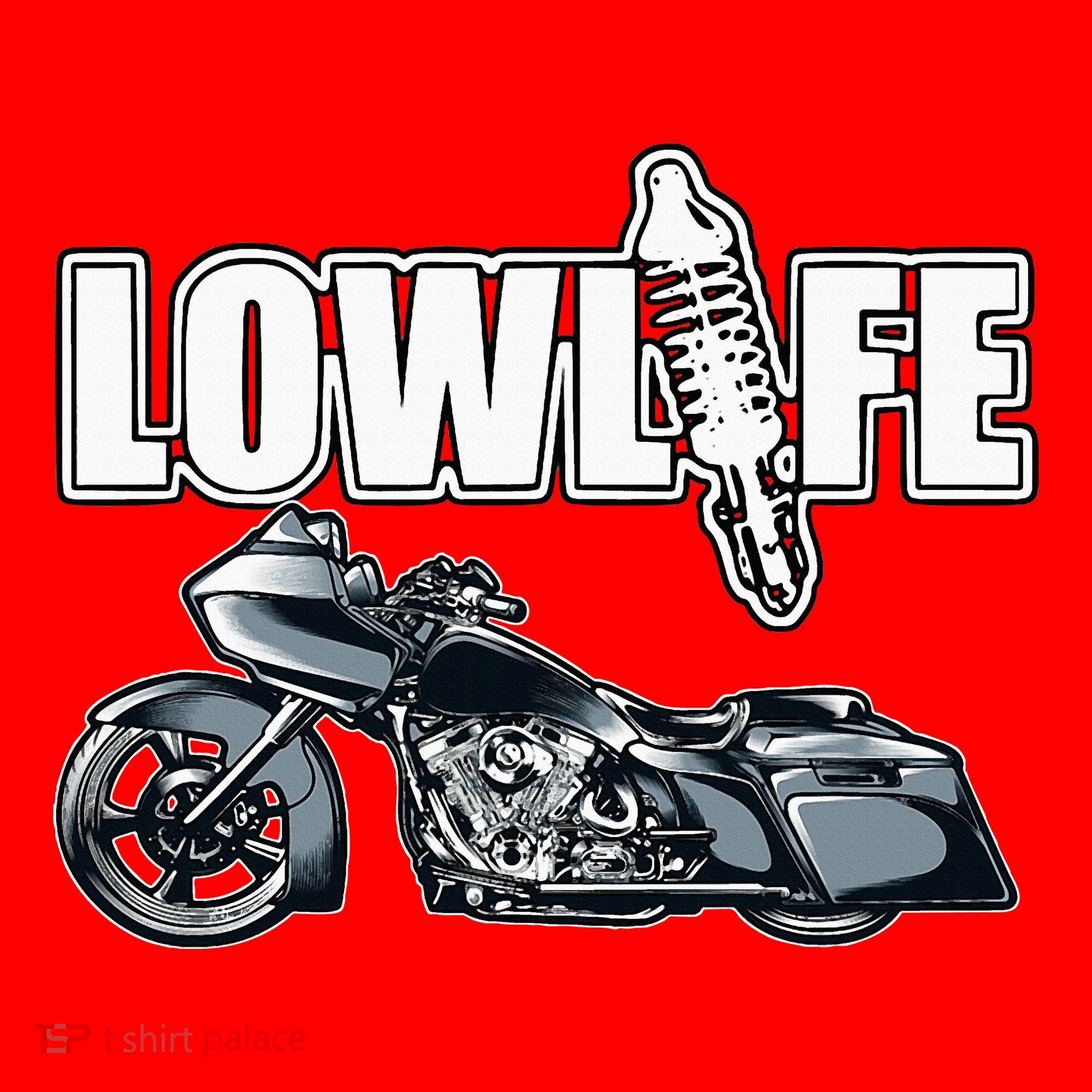Lowlife Bagger Motorcycle . Chicano Vicla Lowrider Bikes Santa Hat
