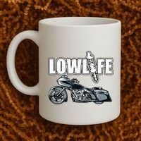 Lowlife Bagger Motorcycle . Chicano Vicla Lowrider Bikes Coffee Mug thumb 2