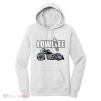 Lowlife Bagger Motorcycle . Chicano Vicla Lowrider Bikes Women's Hoodie thumb 0