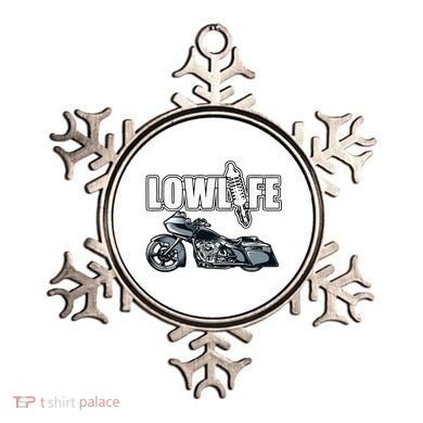 Lowlife Bagger Motorcycle . Chicano Vicla Lowrider Bikes Ornament