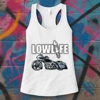 Lowlife Bagger Motorcycle . Chicano Vicla Lowrider Bikes Women's Tank Top thumb 3