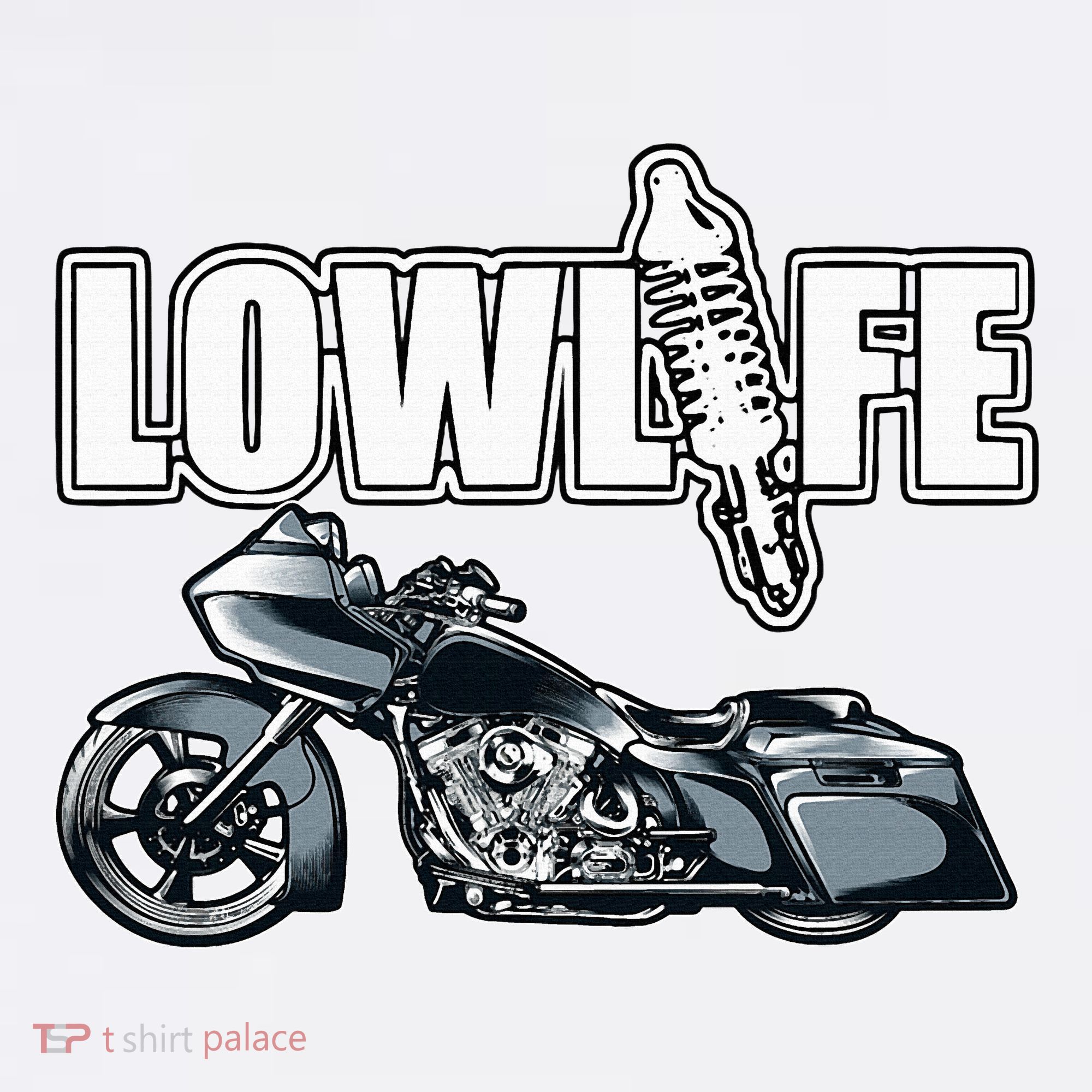 Lowlife Bagger Motorcycle . Chicano Vicla Lowrider Bikes Women's Tank Top